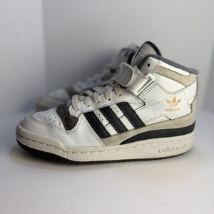 Adidas Forum Mid Youth 3.5 White Grey Sneakers Strap Basketball Sneaker GY7061